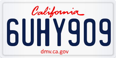 CA license plate 6UHY909