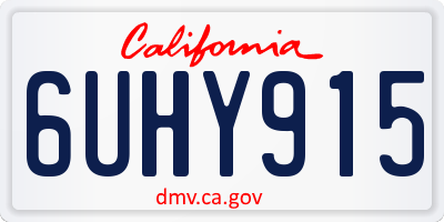 CA license plate 6UHY915