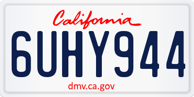 CA license plate 6UHY944