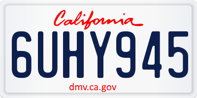 CA license plate 6UHY945