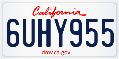 CA license plate 6UHY955