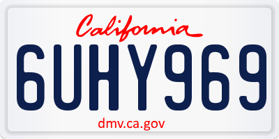 CA license plate 6UHY969
