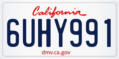 CA license plate 6UHY991