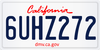 CA license plate 6UHZ272