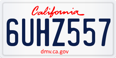 CA license plate 6UHZ557