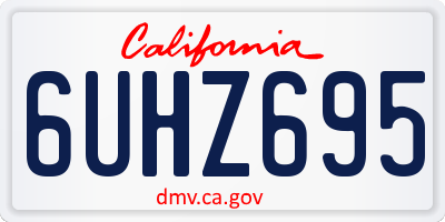 CA license plate 6UHZ695