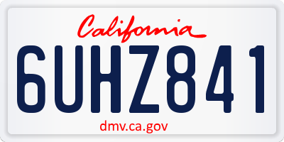 CA license plate 6UHZ841