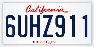 CA license plate 6UHZ911