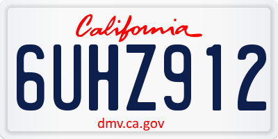 CA license plate 6UHZ912