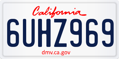 CA license plate 6UHZ969