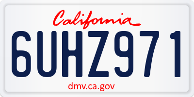CA license plate 6UHZ971