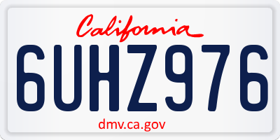 CA license plate 6UHZ976
