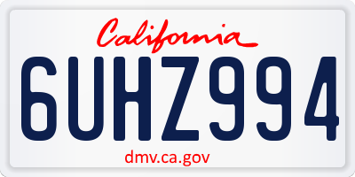 CA license plate 6UHZ994