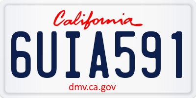 CA license plate 6UIA591