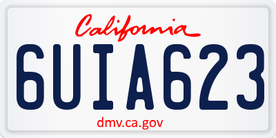 CA license plate 6UIA623