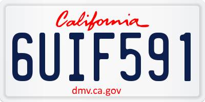 CA license plate 6UIF591