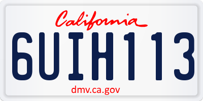CA license plate 6UIH113