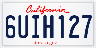 CA license plate 6UIH127