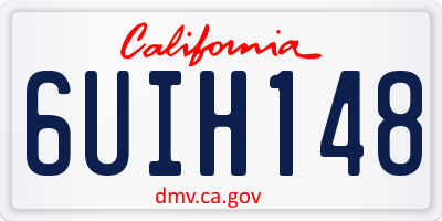 CA license plate 6UIH148