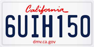 CA license plate 6UIH150
