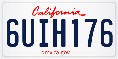 CA license plate 6UIH176