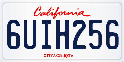 CA license plate 6UIH256