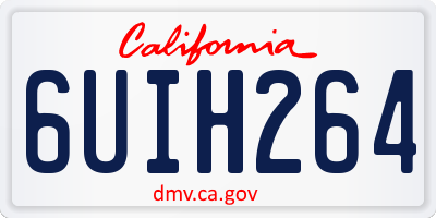 CA license plate 6UIH264