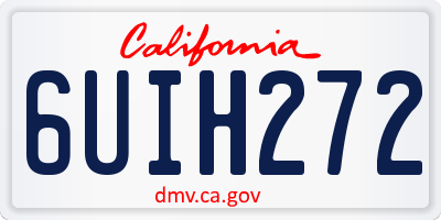 CA license plate 6UIH272