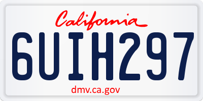 CA license plate 6UIH297