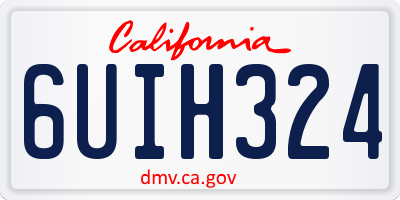 CA license plate 6UIH324