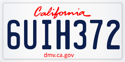 CA license plate 6UIH372
