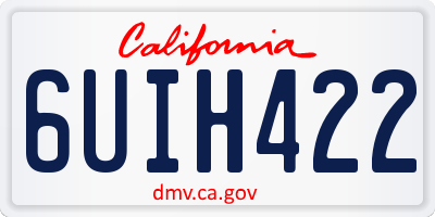 CA license plate 6UIH422