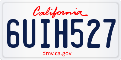CA license plate 6UIH527