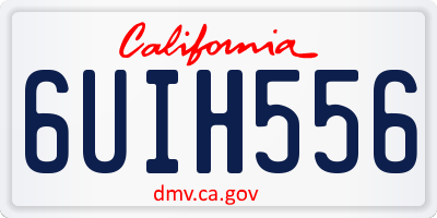 CA license plate 6UIH556