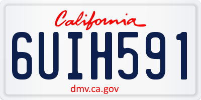 CA license plate 6UIH591