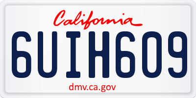 CA license plate 6UIH609