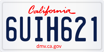CA license plate 6UIH621