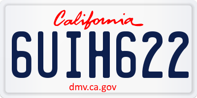 CA license plate 6UIH622