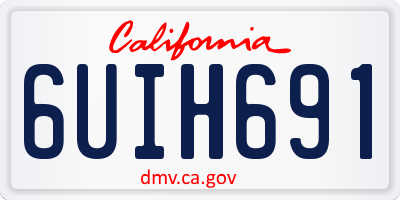 CA license plate 6UIH691