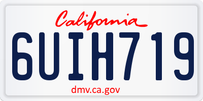 CA license plate 6UIH719