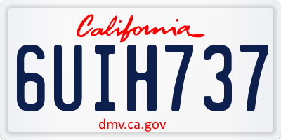 CA license plate 6UIH737