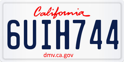 CA license plate 6UIH744