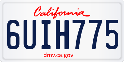 CA license plate 6UIH775
