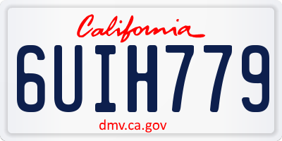 CA license plate 6UIH779