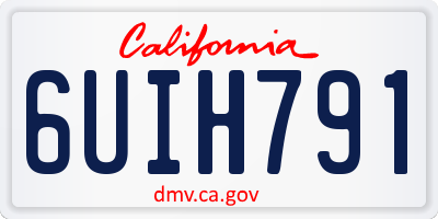 CA license plate 6UIH791