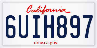 CA license plate 6UIH897