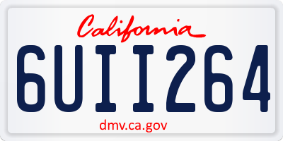 CA license plate 6UII264