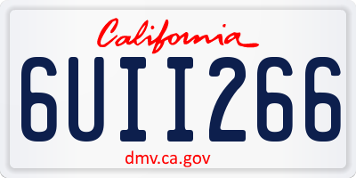 CA license plate 6UII266