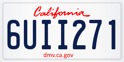 CA license plate 6UII271