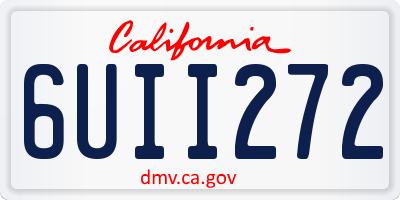 CA license plate 6UII272